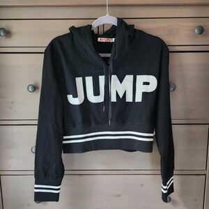 Black and White 'JUMP' Hoodie Size Large #basketball #vollyball #trackandfield
